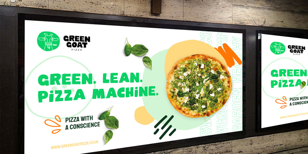 Green Goat Pizza Tube advertings