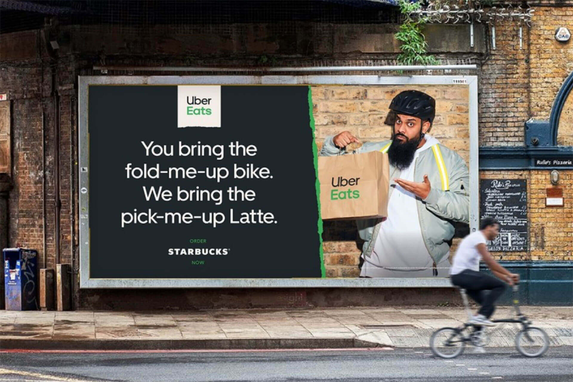 Uber eats advertising in London